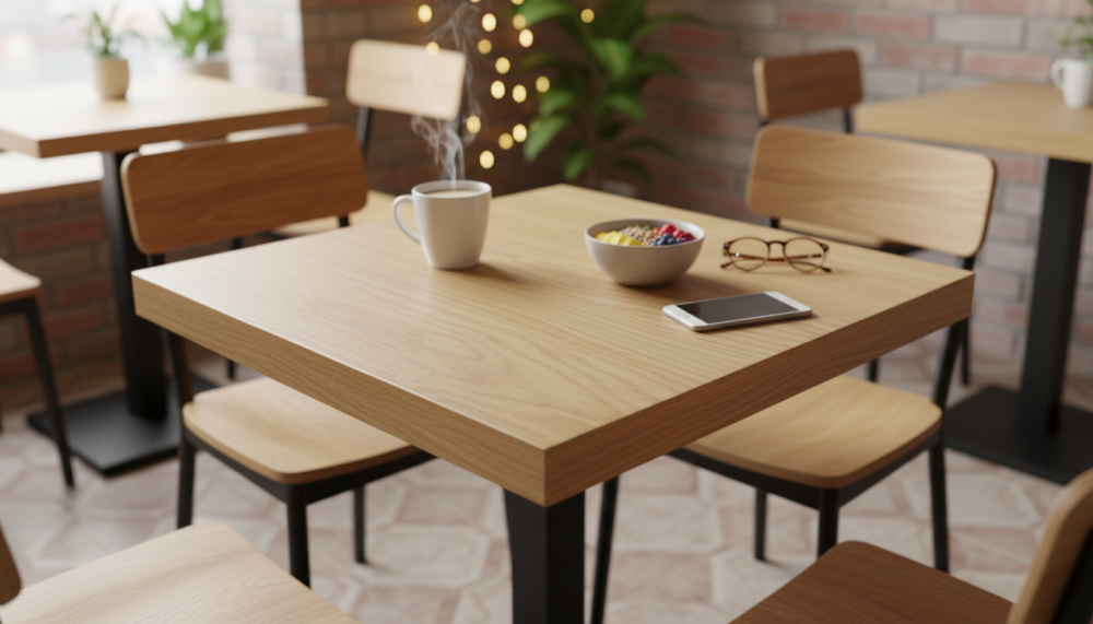 Столешница шпон дуба на основе ВЛАГОСТОЙКОГО МДФ (Квадратная)