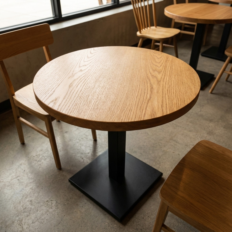 Столешница шпон дуба на основе ВЛАГОСТОЙКОГО МДФ (Круглая)